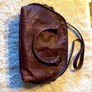 Frye purse 👜 Lucy Domed Satchel Chocolate soft leather NEW used 1x with tags 💜